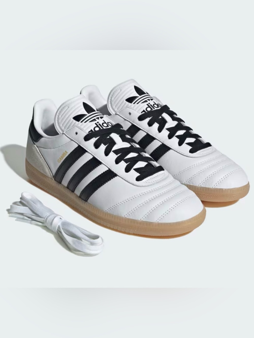 adidas Samba White Black Gum Sneakers - Picture 7 of 10